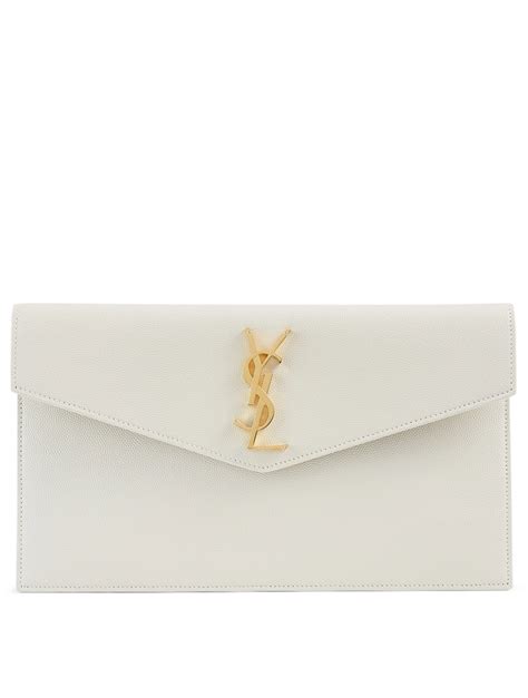 ysl envelope clutch bag|white ysl clutch.